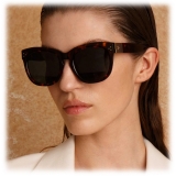 Linda Farrow - Jenson D-Frame Sunglasses in Tortoiseshell - LFL1384C2SUN - Linda Farrow Eyewear