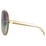 Linda Farrow - Kew Oversized Sunglasses in Truffle - LFL457C36SUN - Linda Farrow Eyewear