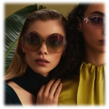 Linda Farrow - Kew Oversized Sunglasses in Truffle - LFL457C36SUN - Linda Farrow Eyewear