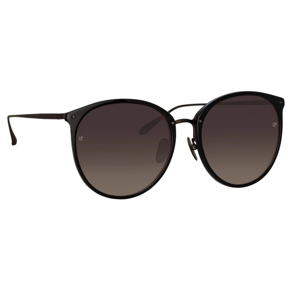 Linda Farrow - Kings Oval Sunglasses in Matt Black - LFL747C30SUN - Linda Farrow Eyewear