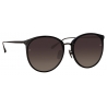 Linda Farrow - Kings Oval Sunglasses in Matt Black - LFL747C30SUN - Linda Farrow Eyewear