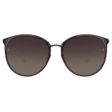 Linda Farrow - Kings Oval Sunglasses in Matt Black - LFL747C30SUN - Linda Farrow Eyewear