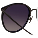 Linda Farrow - Kings Oval Sunglasses in Matt Black - LFL747C30SUN - Linda Farrow Eyewear