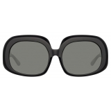 Linda Farrow - Lea Oversized Sunglasses in Black - LFL1289C1SUN - Linda Farrow Eyewear