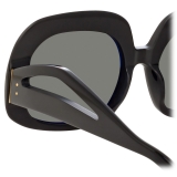 Linda Farrow - Occhiali da Sole Lea Oversized in Nero - LFL1289C1SUN - Linda Farrow Eyewear