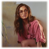 Linda Farrow - Leif Oversized Sunglasses in Rose Gold Brown - LFL1148C3SUN - Linda Farrow Eyewear