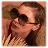 Linda Farrow - Occhiali da Sole Victoria Rotondi in Tartarutga - LFL1259C2SUN - Linda Farrow Eyewear