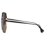 Linda Farrow - Lianas Hexagon Sunglasses in Black - LFL1253C1SUN - Linda Farrow Eyewear