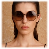 Linda Farrow - Lianas Hexagon Sunglasses in Black - LFL1253C1SUN - Linda Farrow Eyewear