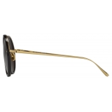 Linda Farrow - The Tracy Round Sunglasses in Black (C11) - LFL239C11SUN - Linda Farrow Eyewear