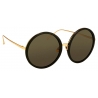 Linda Farrow - The Kew Round Sunglasses in Black (C1) - LFLC457C1SUN - Linda Farrow Eyewear