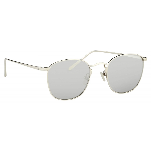 Linda Farrow - The Simon Square Sunglasses in White Gold (C2) - LFL479C2SUN - Linda Farrow Eyewear