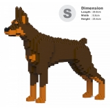 Jekca - Doberman Pinscher 01S-M02 - Lego - Scultura - Costruzione - 4D - Animali di Mattoncini - Toys