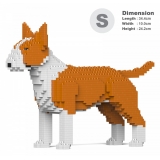 Jekca - English Bull Terrier 01S-M02 - Lego - Sculpture - Construction - 4D - Brick Animals - Toys