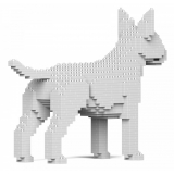 Jekca - English Bull Terrier 01S-M03 - Lego - Sculpture - Construction - 4D - Brick Animals - Toys