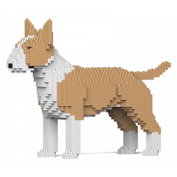 Jekca - English Bull Terrier 01S-M04 - Lego - Sculpture - Construction - 4D - Brick Animals - Toys
