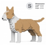 Jekca - English Bull Terrier 01S-M04 - Lego - Sculpture - Construction - 4D - Brick Animals - Toys