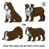 Jekca - English Bulldog 4-in-1 Pack 01S-M01 - Lego - Sculpture - Construction - 4D - Brick Animals - Toys