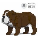 Jekca - English Bulldog 4-in-1 Pack 01S-M01 - Lego - Scultura - Costruzione - 4D - Animali di Mattoncini - Toys