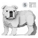 Jekca - English Bulldog 4-in-1 Pack 01S-M02 - Lego - Scultura - Costruzione - 4D - Animali di Mattoncini - Toys