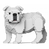 Jekca - English Bulldog 4-in-1 Pack 01S-M02 - Lego - Scultura - Costruzione - 4D - Animali di Mattoncini - Toys