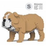 Jekca - English Bulldog 4-in-1 Pack 01S-M03 - Lego - Scultura - Costruzione - 4D - Animali di Mattoncini - Toys