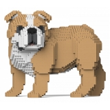 Jekca - English Bulldog 4-in-1 Pack 01S-M03 - Lego - Scultura - Costruzione - 4D - Animali di Mattoncini - Toys