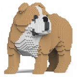 Jekca - English Bulldog 4-in-1 Pack 01S-M03 - Lego - Scultura - Costruzione - 4D - Animali di Mattoncini - Toys