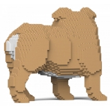 Jekca - English Bulldog 4-in-1 Pack 01S-M03 - Lego - Scultura - Costruzione - 4D - Animali di Mattoncini - Toys