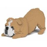 Jekca - English Bulldog 4-in-1 Pack 01S-M03 - Lego - Scultura - Costruzione - 4D - Animali di Mattoncini - Toys