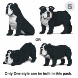 Jekca - English Bulldog 4-in-1 Pack 01S-M04 - Lego - Scultura - Costruzione - 4D - Animali di Mattoncini - Toys