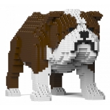 Jekca - English Bulldog 01S-M01 - Lego - Sculpture - Construction - 4D - Brick Animals - Toys