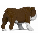 Jekca - English Bulldog 01S-M01 - Lego - Sculpture - Construction - 4D - Brick Animals - Toys