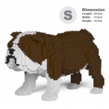 Jekca - English Bulldog 01S-M01 - Lego - Sculpture - Construction - 4D - Brick Animals - Toys