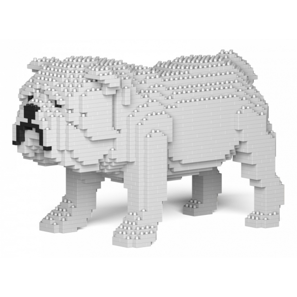 Jekca - English Bulldog 01S-M02 - Lego - Sculpture - Construction - 4D - Brick Animals - Toys