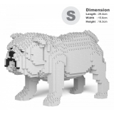 Jekca - English Bulldog 01S-M02 - Lego - Sculpture - Construction - 4D - Brick Animals - Toys