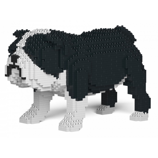 Jekca - English Bulldog 01S-M04 - Lego - Sculpture - Construction - 4D - Brick Animals - Toys