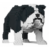 Jekca - English Bulldog 01S-M04 - Lego - Sculpture - Construction - 4D - Brick Animals - Toys