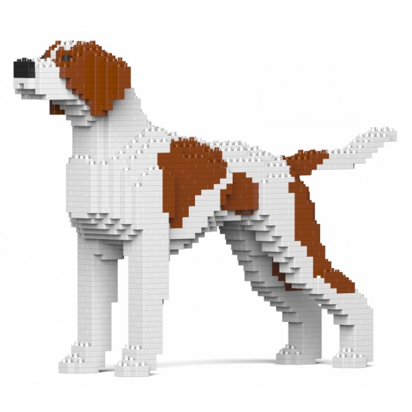Jekca - English Pointer 01S-M01 - Lego - Sculpture - Construction - 4D - Brick Animals - Toys