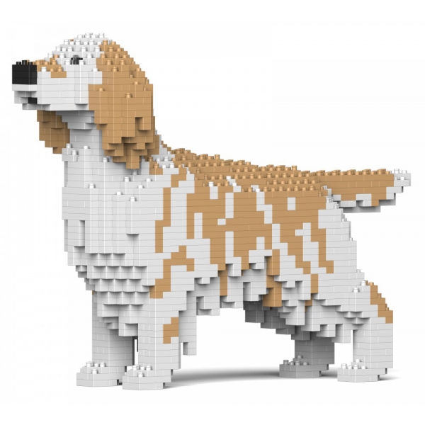 Jekca - English Setter 01S-M01 - Lego - Sculpture - Construction - 4D - Brick Animals - Toys