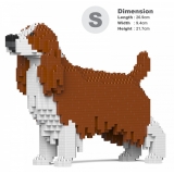 Jekca - English Springer Spaniel 01S-M01 - Lego - Sculpture - Construction - 4D - Brick Animals - Toys