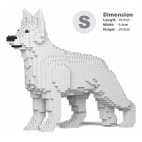 Jekca - German Shepherd 01S-M02 - Lego - Scultura - Costruzione - 4D - Animali di Mattoncini - Toys