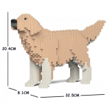 Jekca - Golden Retriever 02S-M01 - Lego - Sculpture - Construction - 4D - Brick Animals - Toys