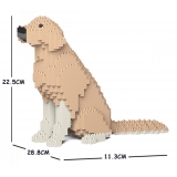 Jekca - Golden Retriever 03S-M01 - Lego - Sculpture - Construction - 4D - Brick Animals - Toys