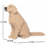 Jekca - Golden Retriever 03S-M03 - Lego - Scultura - Costruzione - 4D - Animali di Mattoncini - Toys