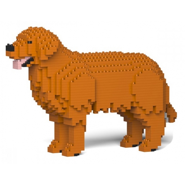 Jekca - Golden Retriever 01S-M01 - Lego - Sculpture - Construction - 4D - Brick Animals - Toys