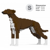 Jekca - Greyhound 01S-M04 - Lego - Sculpture - Construction - 4D - Brick Animals - Toys