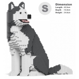 Jekca - Husky 4-in-1 Pack 01S-M04 - Lego - Scultura - Costruzione - 4D - Animali di Mattoncini - Toys