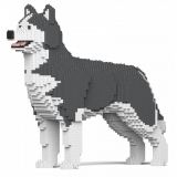 Jekca - Husky 4-in-1 Pack 01S-M04 - Lego - Scultura - Costruzione - 4D - Animali di Mattoncini - Toys