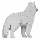 Jekca - Husky 01S-M02 - Lego - Scultura - Costruzione - 4D - Animali di Mattoncini - Toys